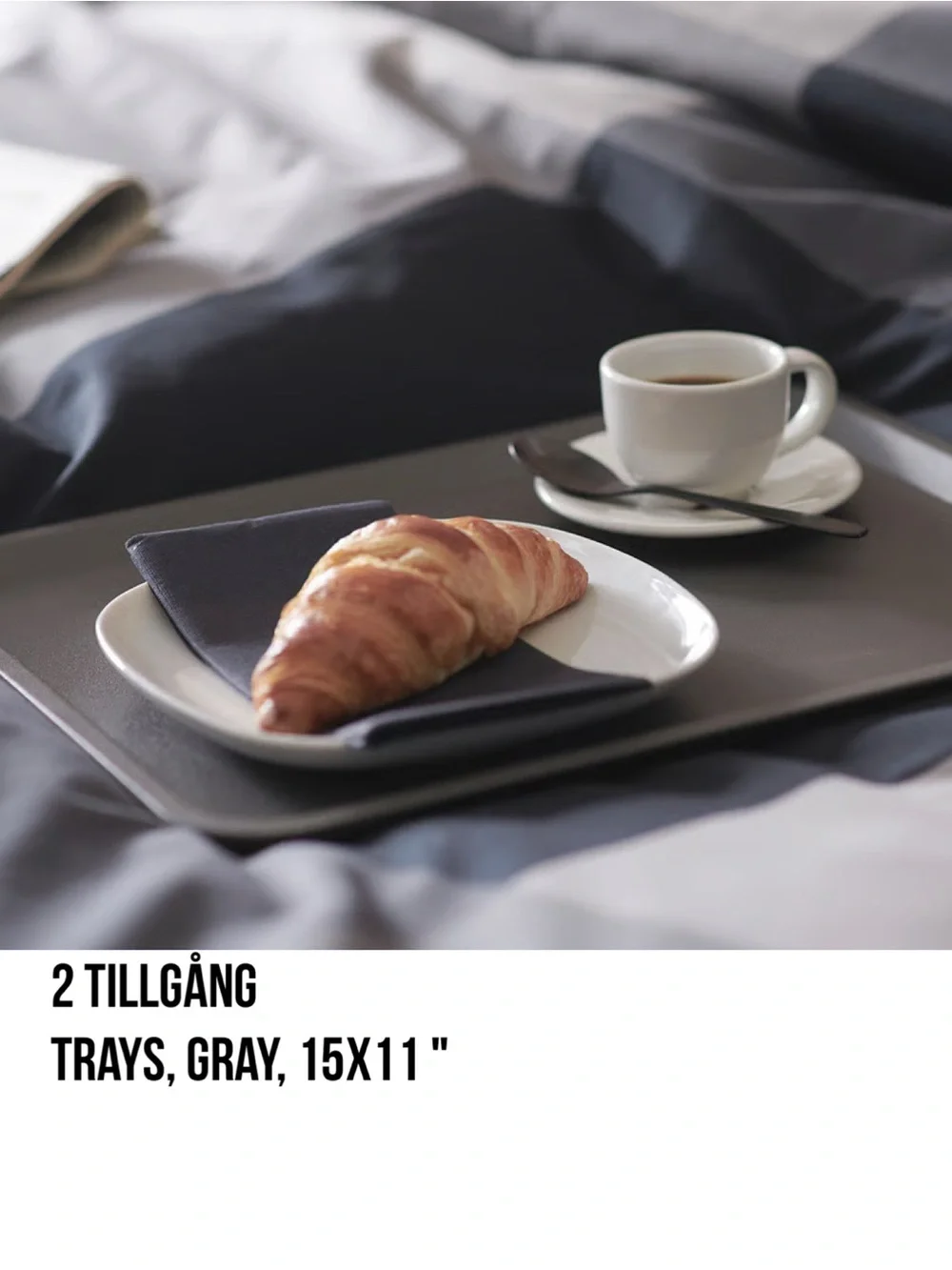 Gray Serving Tray - Set of 2